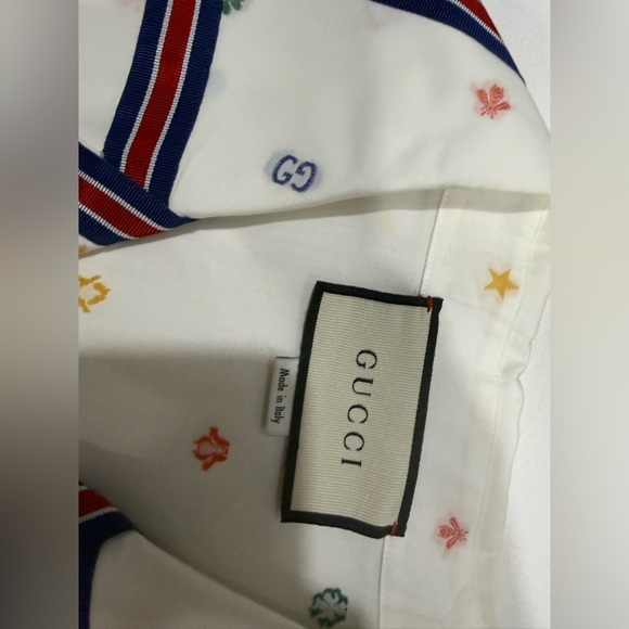 Gucci White Shirt with Multicolor Accents 50IT - Picture 13 of 15